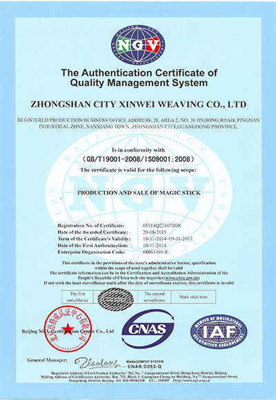 ISO认证证书 英文版